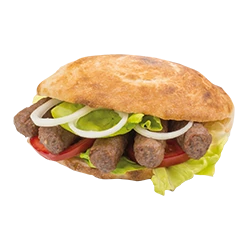 Cevapcici im Taschenbrot (5 stk.)